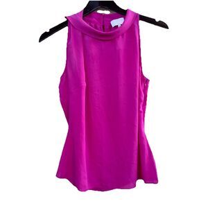 Laundry by Shelli Segal Womens Top‎ S Barbicore Barbicore Round Neck Side Zip